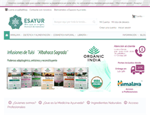 Tablet Screenshot of espacioayurveda.com